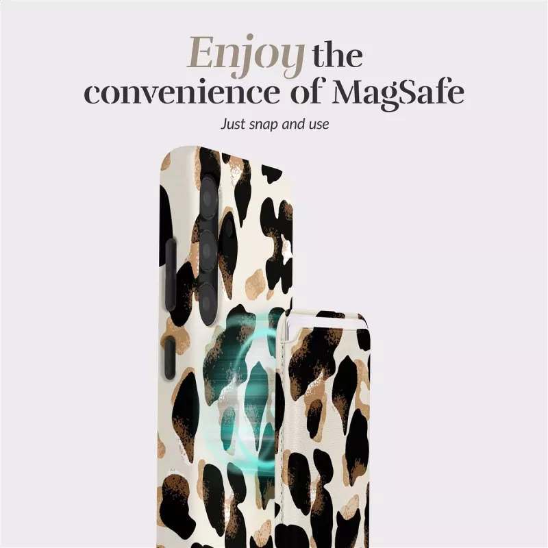 MIO Leopard Funda Magsafe con soporte para tarjetas
