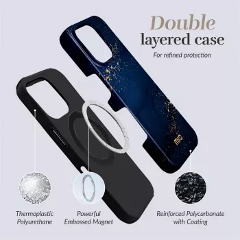 MIO Midnight Sparkle Funda Magsafe compatible con iPhone 16
