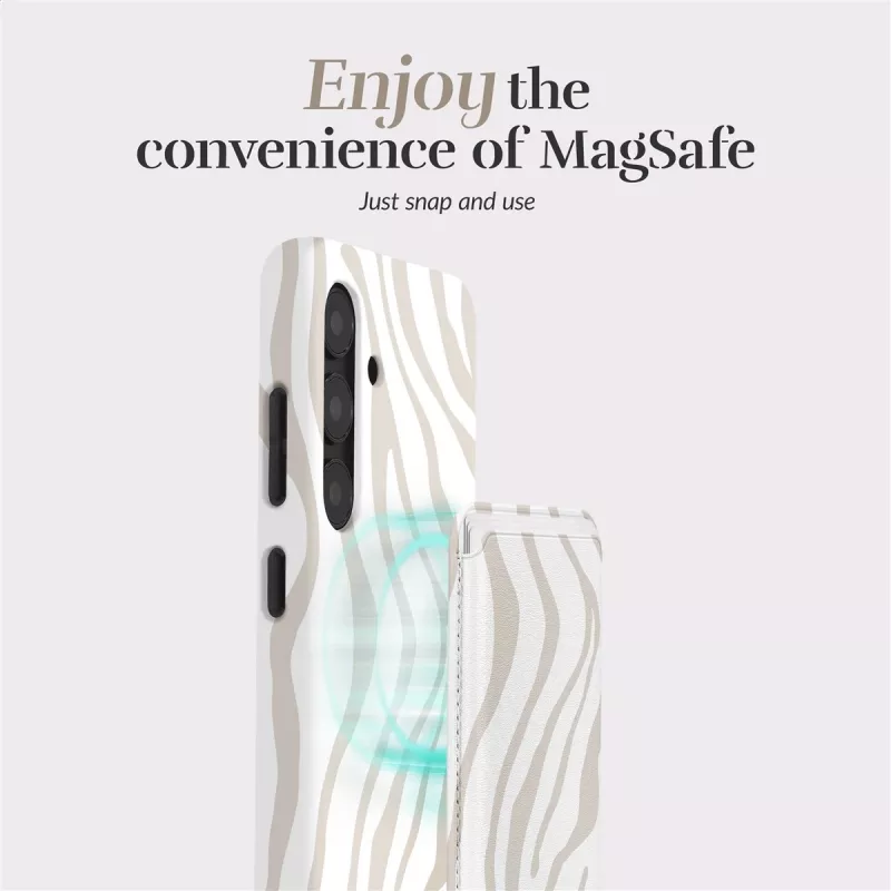 MIO Sandy Zebra funda MagSafe compatible con soporte para tarjetas