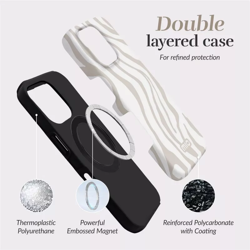MIO Sandy Zebra funda MagSafe compatible para Samsung S25 5G