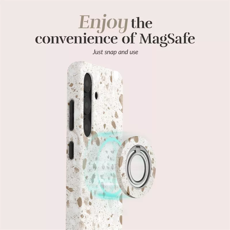 MIO Soft Terrazzo funda MagSafe compatible con soporte de anillo