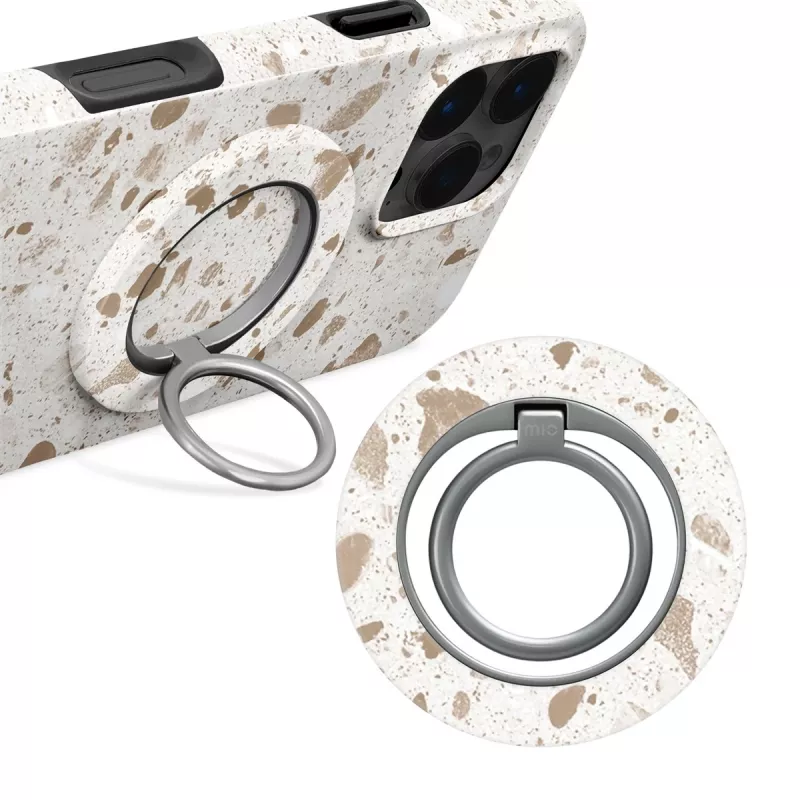 MIO Soft Terrazzo funda MagSafe compatible con soporte de anillo