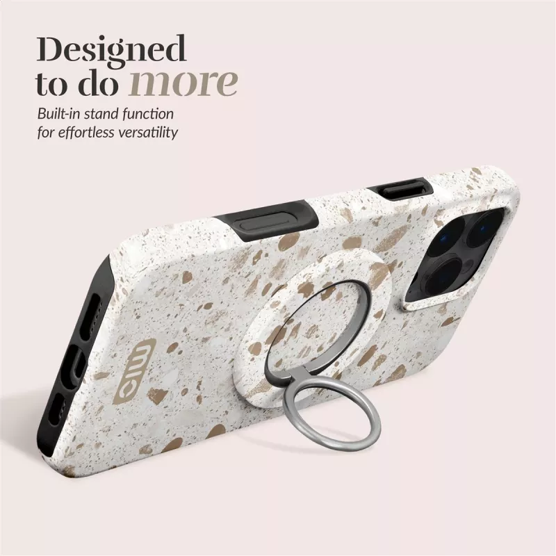 MIO Soft Terrazzo funda MagSafe compatible con soporte de anillo