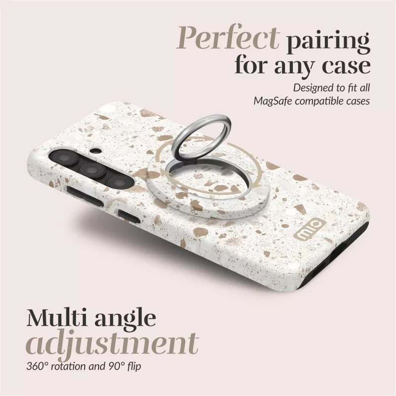 MIO Soft Terrazzo funda MagSafe compatible con soporte de anillo