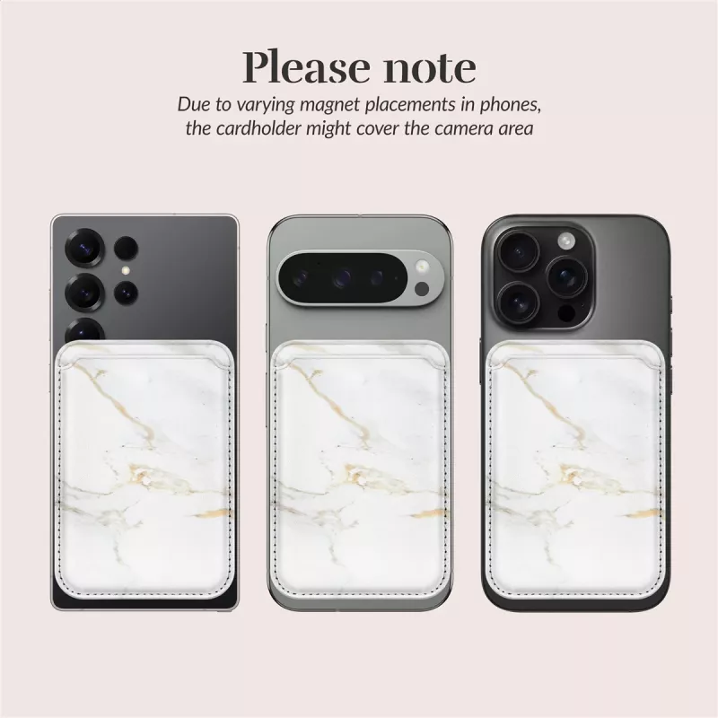 MIO White Marble funda MagSafe compatible con tarjetero