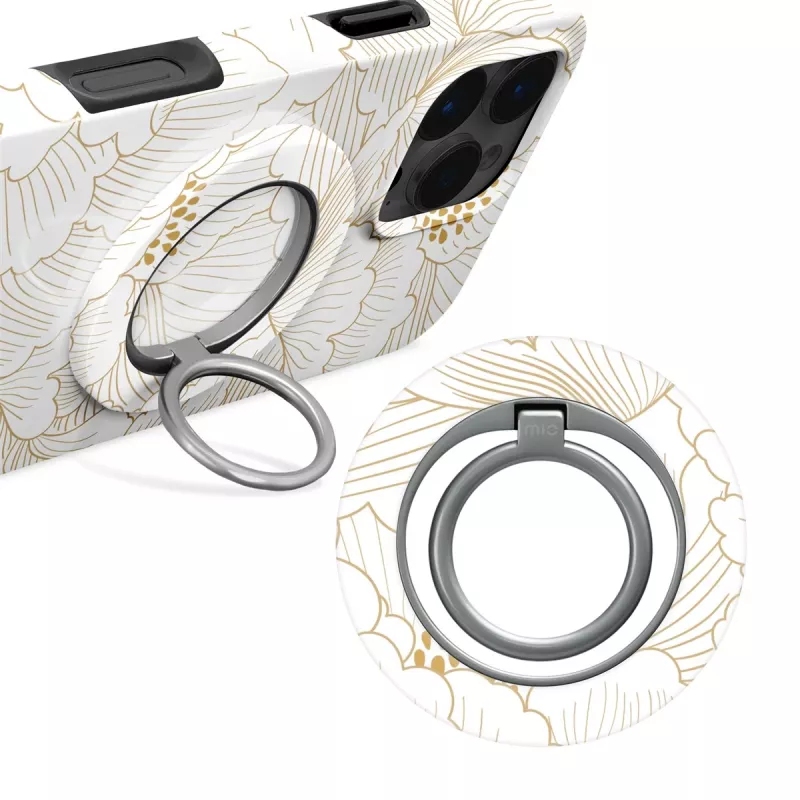 MIO White Roses Funda MagSafe Compatible con Anillo Sujeta