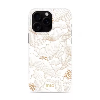MIO White Roses funda compatible con MagSafe para iPhone 16 Pro Max