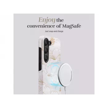MIO White Roses Magsafe funda compatible para Samsung S24 5G