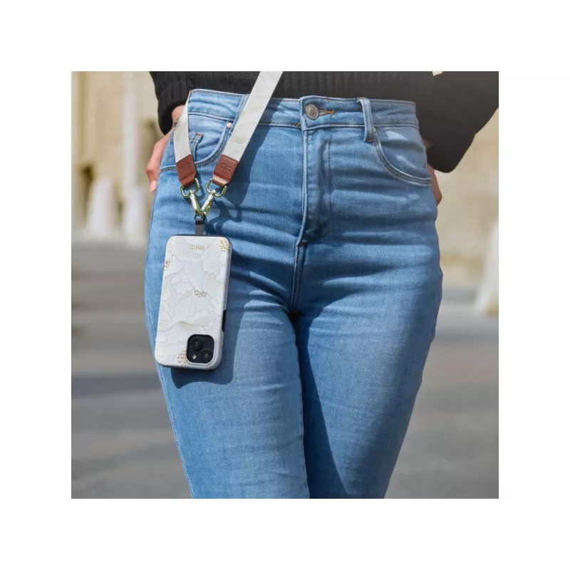 MIO White Roses funda compatible con MagSafe para Samsung S25 Plus 5G