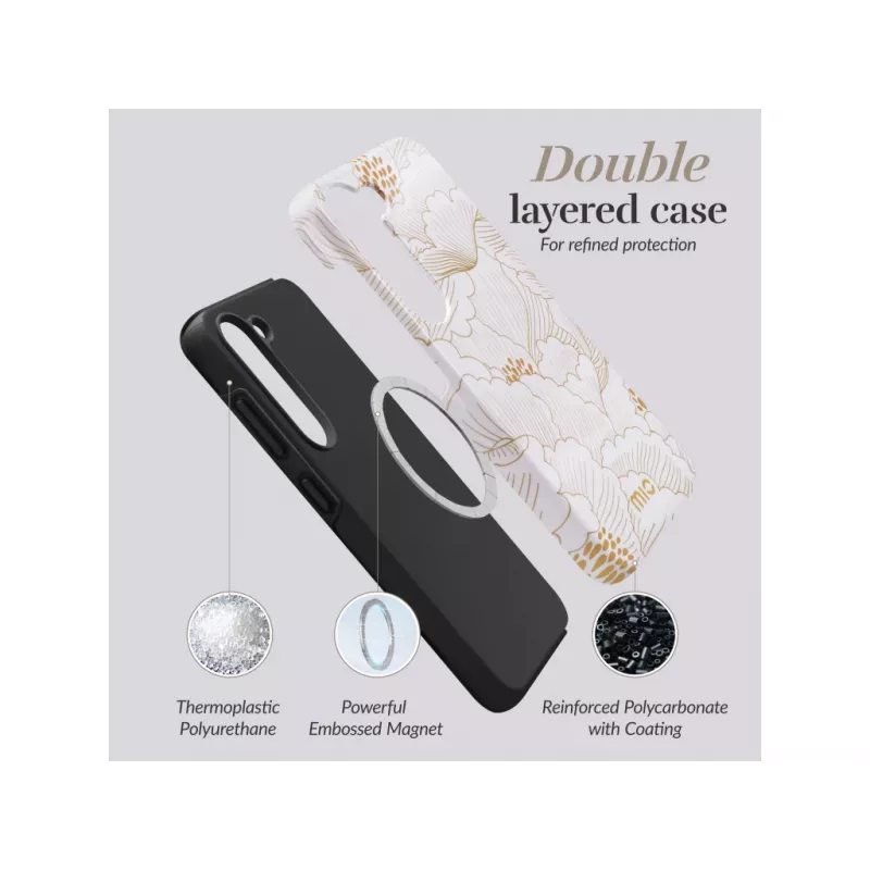 Mio White Roses Magsafe funda compatible para Samsung S25 Ultra 5G