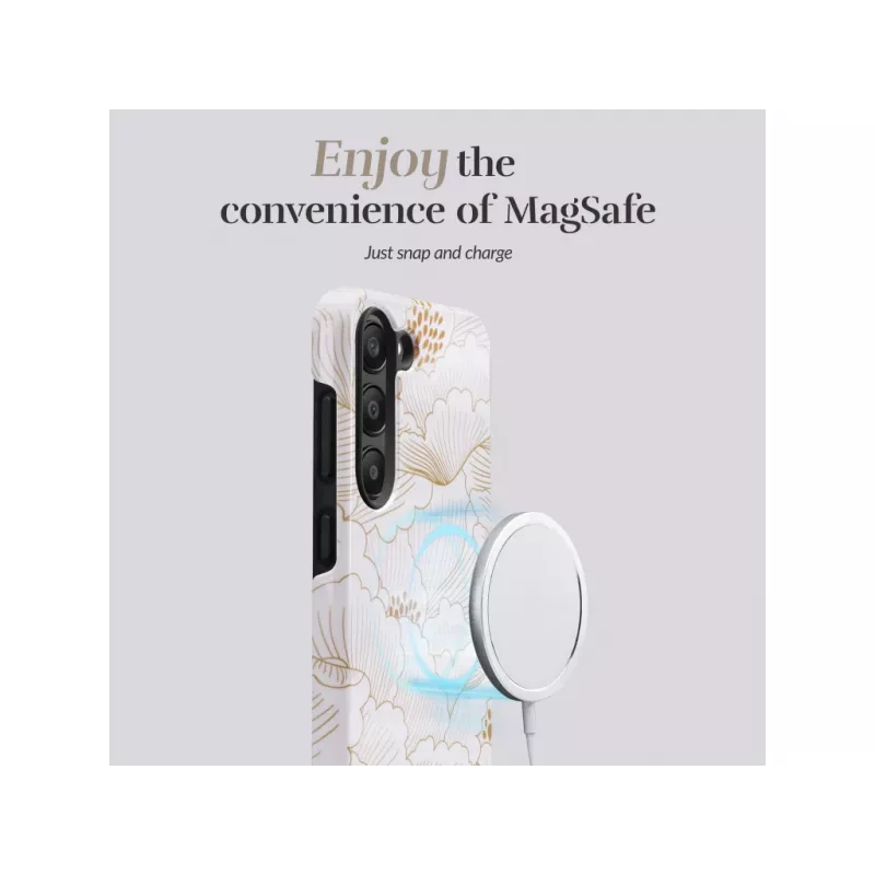 Mio White Roses Magsafe funda compatible para Samsung S25 Ultra 5G