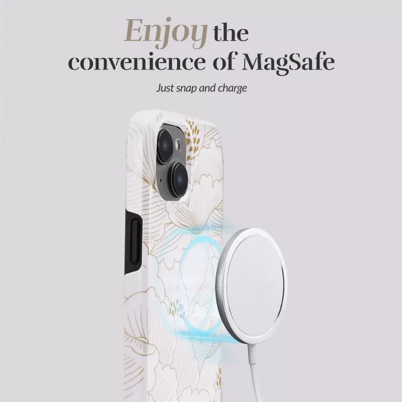 MIO White Roses Magsafe Compatible para iPhone 13/14/15