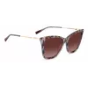 MISSONI Gafas de sol de mujer Butterfly MIS0106SX193X - Montura de acetato marrón estampada, lentes marrones degradadas, protección UV400