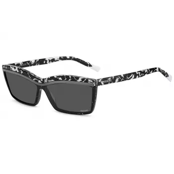 Missoni Gafas de sol de mujer Butterfly MIS0263STCB - Montura negra, lentes grises degradadas 63 mm