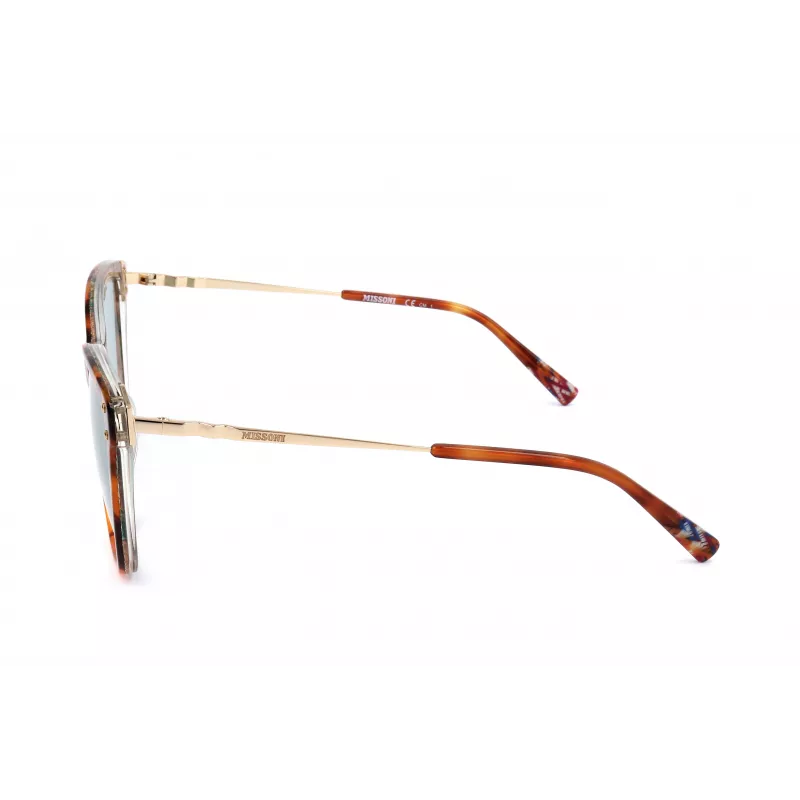 MISSONI Gafas de sol para mujer MIS0003S2NL - Havana acetato Cat Eye con lentes degradadas marrones