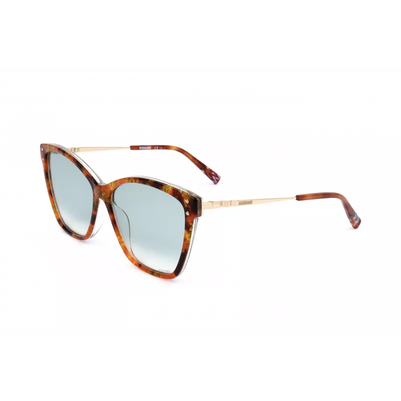 MISSONI Gafas de sol para mujer MIS0003S2NL - Havana acetato Cat Eye con lentes degradadas marrones