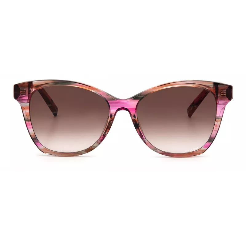 MISSONI Gafas de sol de mujer MIS0007S8CCHA - Havana marrón acetato montura rectangular con lentes degradadas marrones
