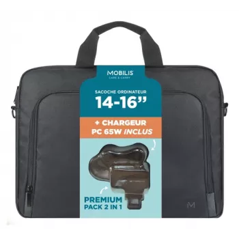 Mobilis TheOne Maletín Toploading 14-16 + Cargador de portátil 65W