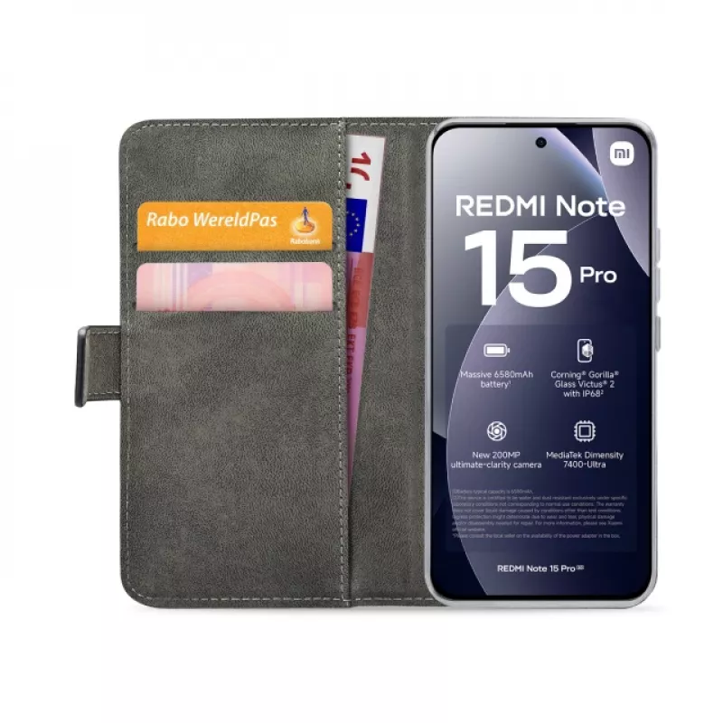 Mobilize Classic Gelly Wallet Funda tipo libro Xiaomi Redmi Note 15 Pro Negra