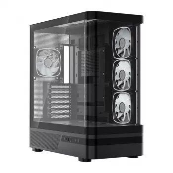Caja PC semitorre MODECOM Volcano AQ100 ARGB - Negro
