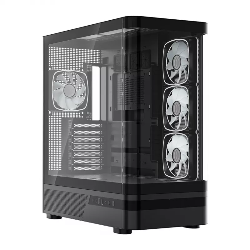 Caja PC semitorre MODECOM Volcano AQ100 ARGB - Negro