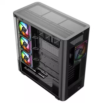 Caja PC semitorre MODECOM Volcano AQ100 ARGB - Negro