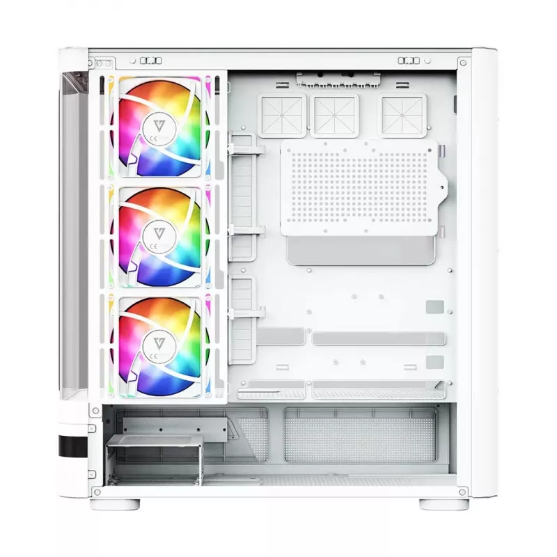 MODECOM Volcano AQ100 ARGB Semitorre blanca
