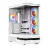 MODECOM Volcano AQ100 ARGB Semitorre blanca