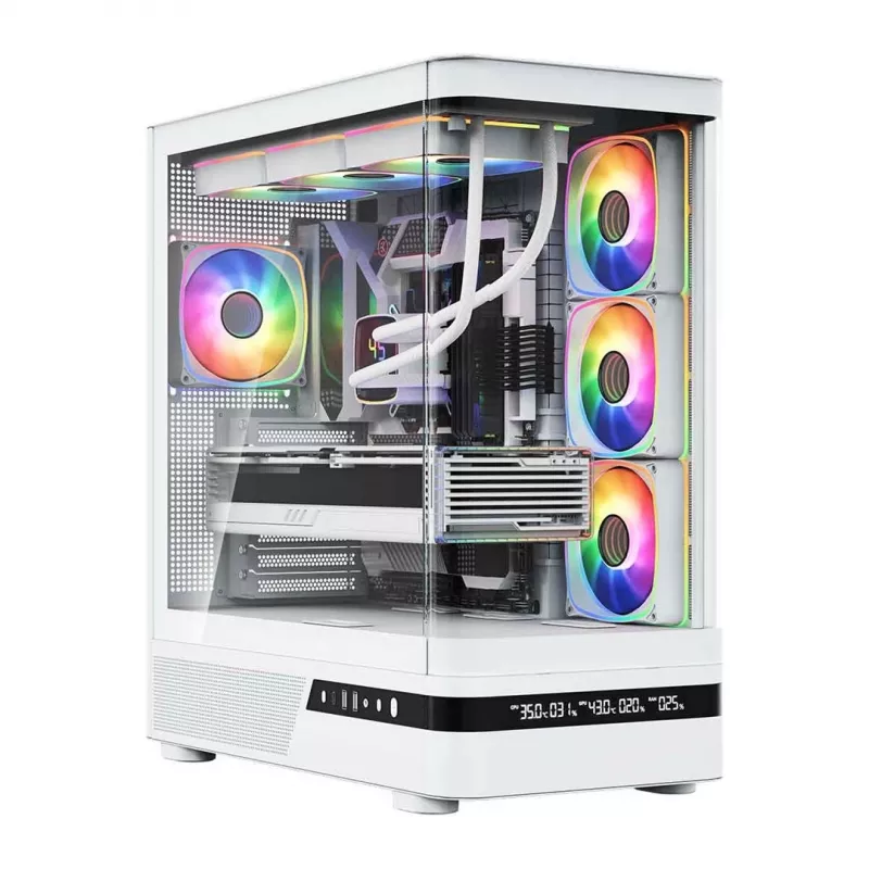 MODECOM Volcano AQ200 ARGB carcasa Midi-Tower blanca