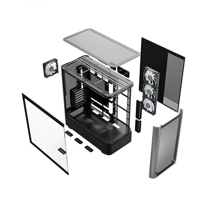 MODECOM Volcano AQ300 ARGB Midi Tower negro