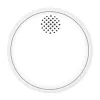 Detector de humo fotoeléctrico inteligente MOES SSD01 ZigBee con sirena de 85dB, notificaciones por app Tuya, alimentado por pila CR123A, blanco