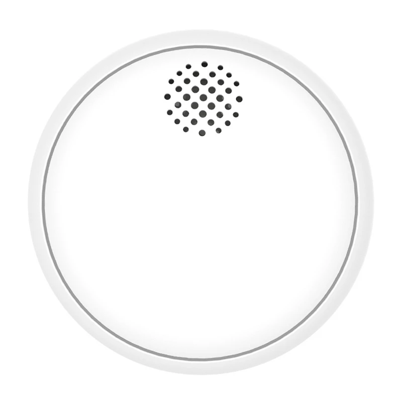 Detector de humo fotoeléctrico inteligente MOES SSD01 ZigBee con sirena de 85dB, notificaciones por app Tuya, alimentado por pila CR123A, blanco