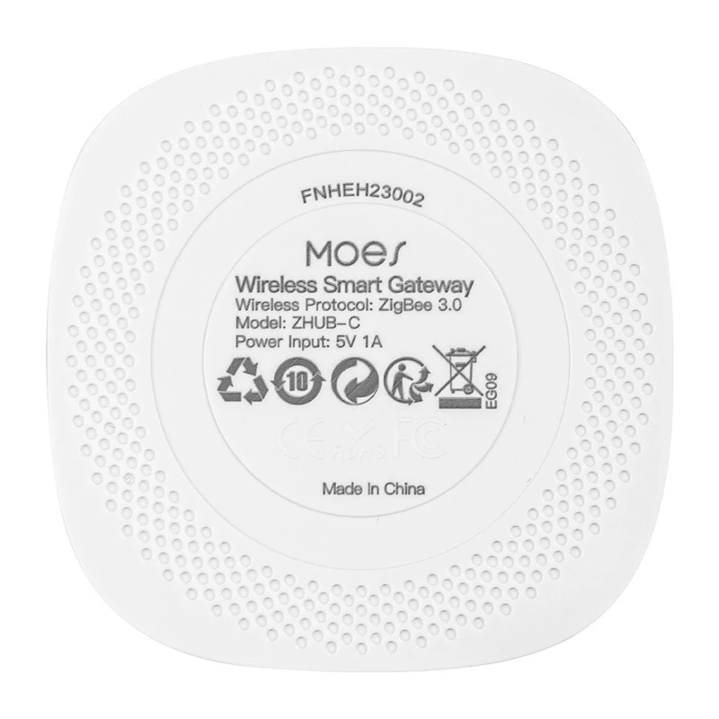 MOES ZHUB-C Gateway inteligente ZigBee 3.0 Ethernet/Wi-Fi para dispositivos Tuya, compatible con Alexa y Google Home