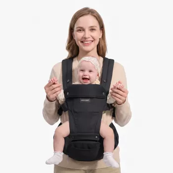 Momcozy Portabebés con asiento de cadera negro