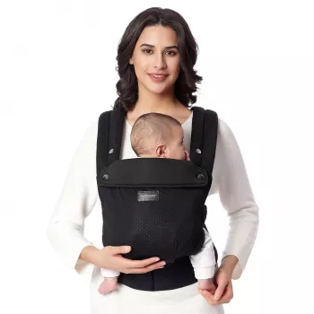 MOMCOZY BC001 Portabebés de recién nacido a niño pequeño Air Mesh Negro