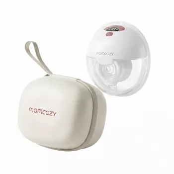 Momcozy M5 Sacaleches eléctrico inalámbrico inteligente, manos libres, DoubleFit™, Rojo