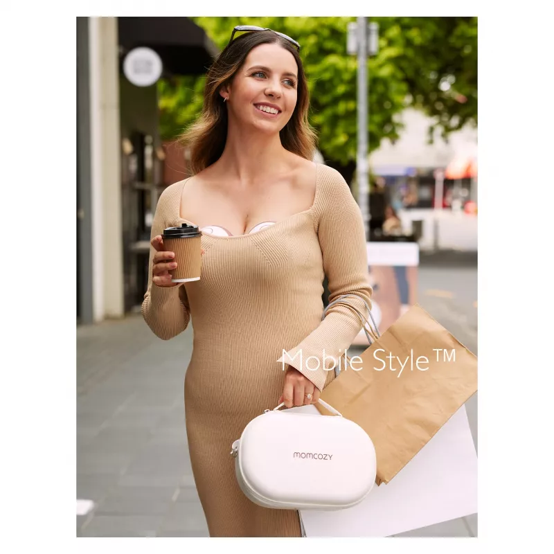 Momcozy M6 sacaleches eléctrico portátil doble con batería y caja de almacenamiento