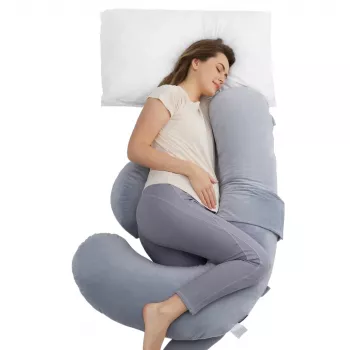 Momcozy PP007 Cojín de embarazo F-Shape Gris