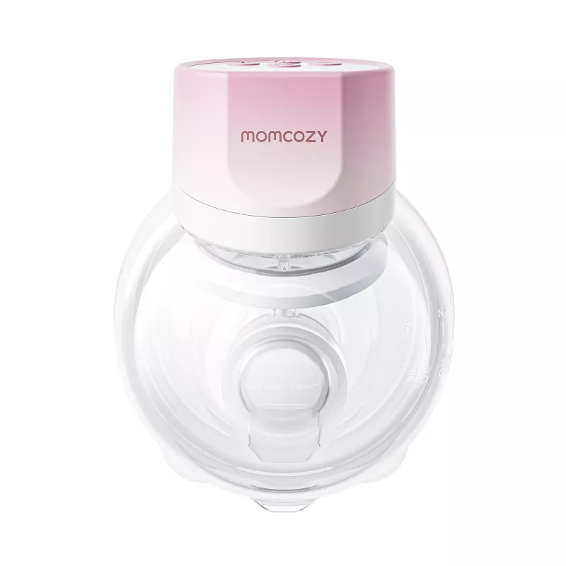 MOMCOZY S12 Pro Extractor de leche portátil Quick, individual, inalámbrico, rosa
