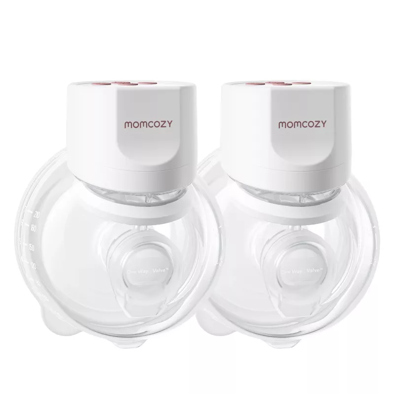 MOMCOZY S12 PRO+ Sacaleches portátil Blanco Pack doble