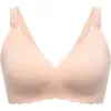 Momcozy YN46 Sujetador de lactancia sin costuras con estampado floral y push-up, color piel, talla L