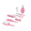 MOMINI Baby Care Kit Pinky – set de cuidado para recién nacidos de 10 piezas con estuche de viaje