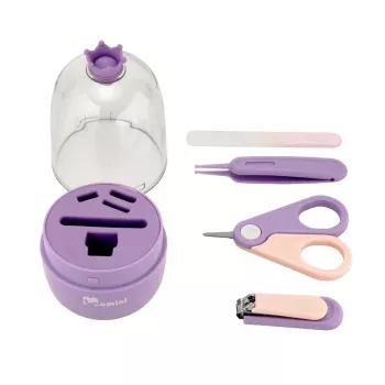 Momini Set de cuidado de uñas para bebé Lila