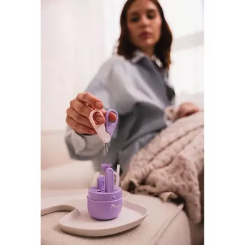 Momini Set de cuidado de uñas para bebé Lila