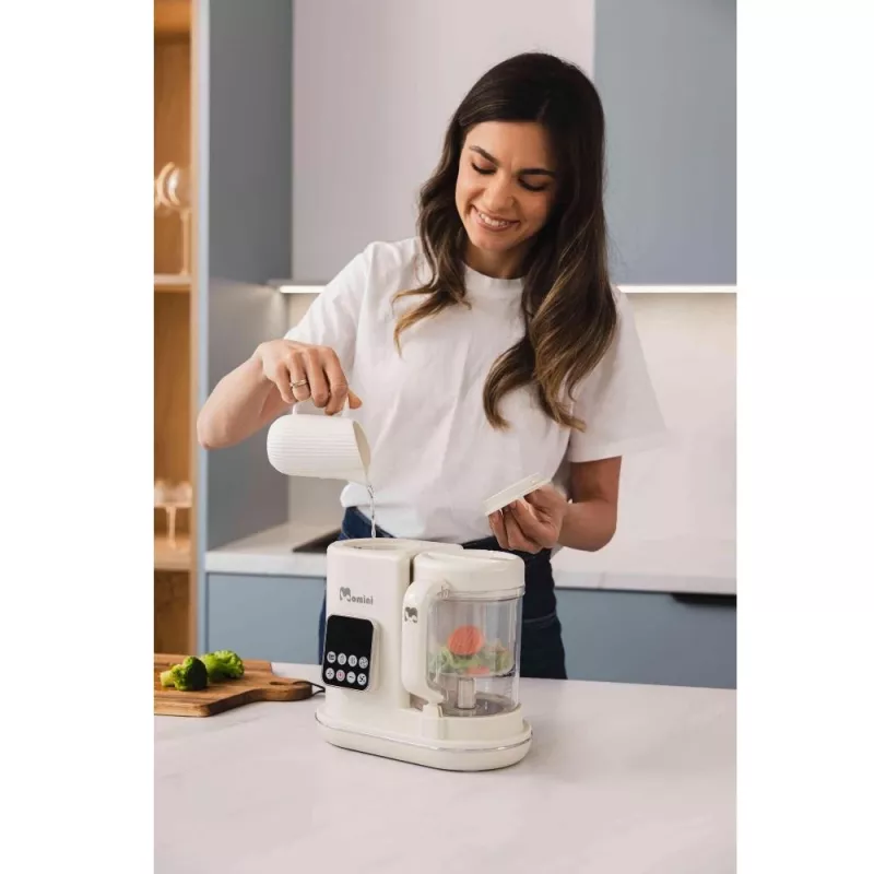 Momini Batidora multiusos al vapor con función de calientabiberones 7en1 MiniChef