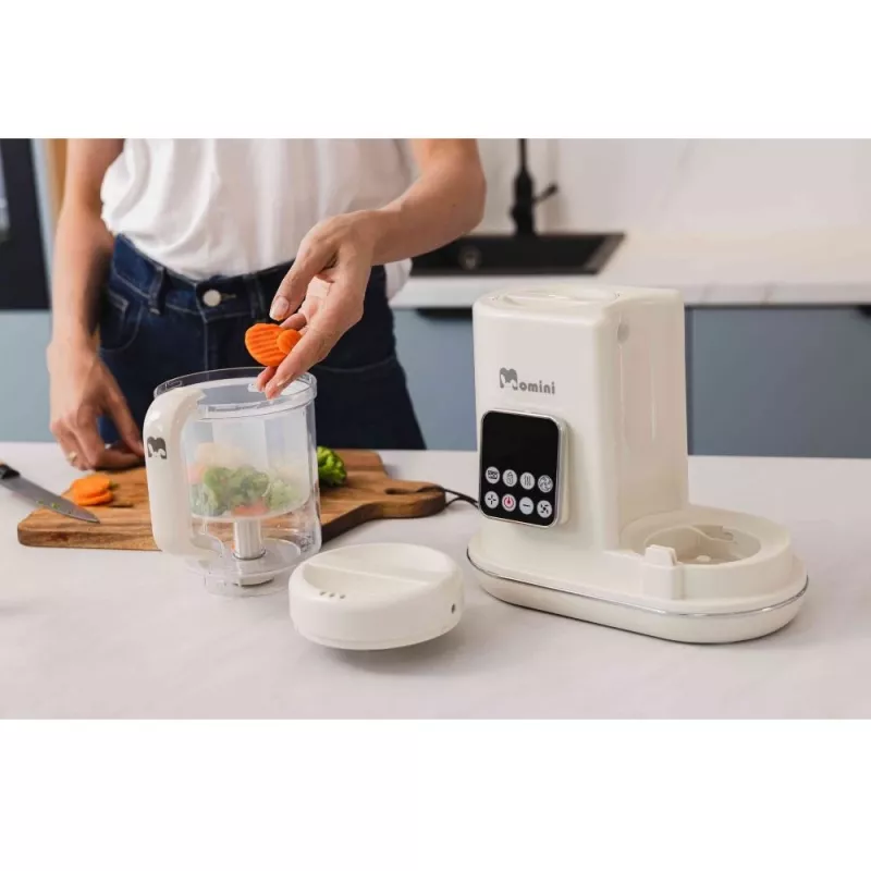 Momini Batidora multiusos al vapor con función de calientabiberones 7en1 MiniChef