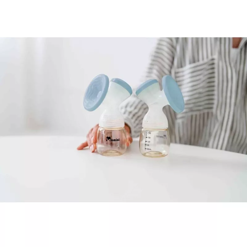Momini TwinPump Sacaleches electrónico inalámbrico doble