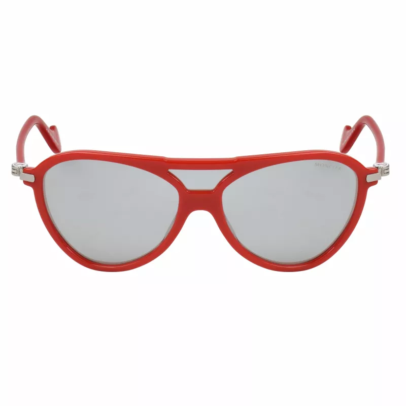 Moncler ML0054-67C Gafas de sol unisex - Montura negra, lentes gris humo, 128 mm de ancho de lente