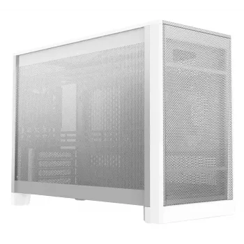 MONTECH TEN (W) caja de PC mini torre blanca - Micro ATX / Mini-ITX, cristal templado, ARGB