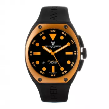 Montres de Luxe Reloj automático de hombre 09SA-BK-1002 48mm esfera negra correa de piel